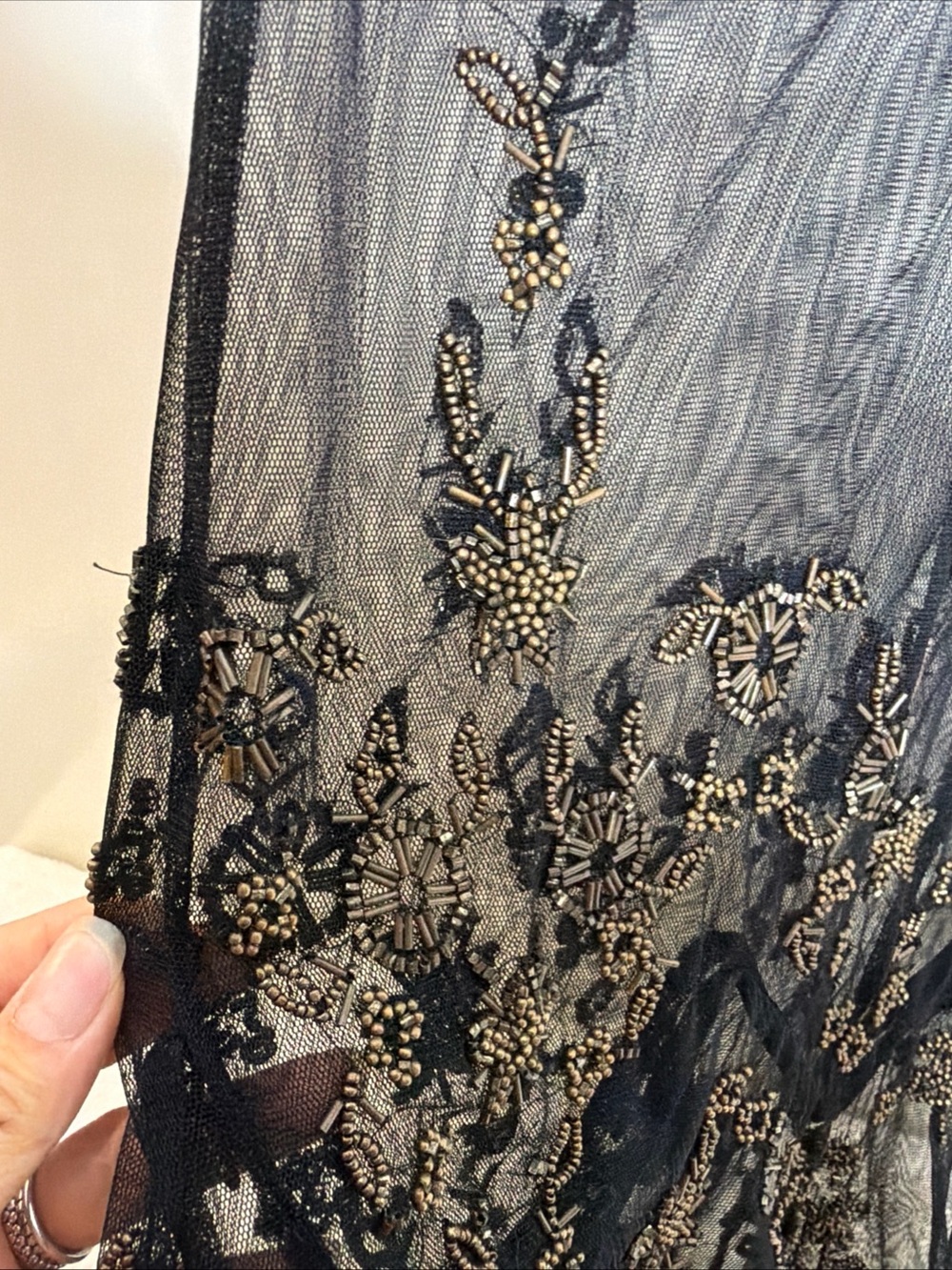 Free People Annabelle Beaded Embellished Mesh Maxi Slip Dress - Picture 7 of 7
